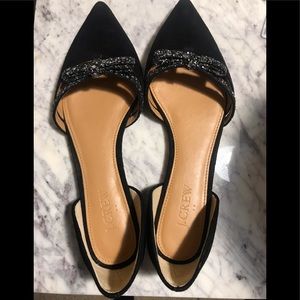 JCrew Zoe suede d'Orsay flats